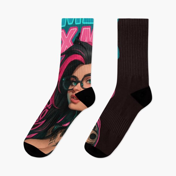 Item preview, Cyberpunk Xmas Girl – Merry Techmas Style designed and sold by Thaivi Design.