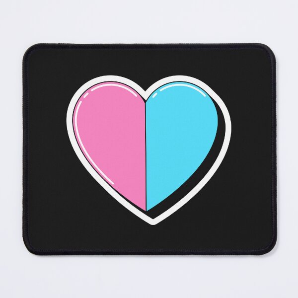 Item preview, Blue pink heart illustration, pop art designed and sold by artskill2k17.