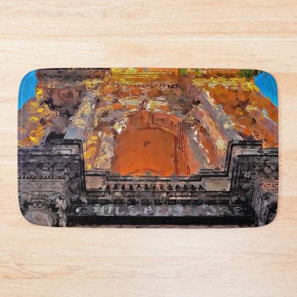 Item preview, Impressionist Painting of a View to a Vintage Bank in Bendigo - Bendigo, Victoria, Australia designed and sold by Steven Jodoin.