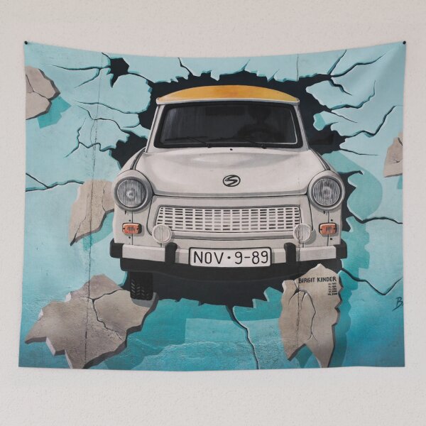 Item preview, Berlin Wall Mural – Car Breaking Through the Wall designed and sold by MetaModel Editions.