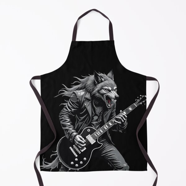 Item preview, Wolf playing electric guitar designed and sold by Danh Style.