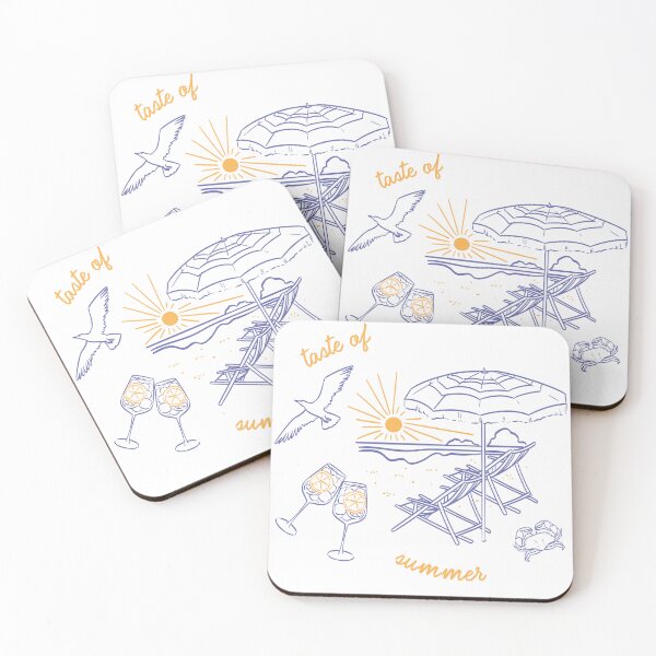 Item preview, Taste of Summer – Minimal Beach Line Art designed and sold by MeowgicInk.