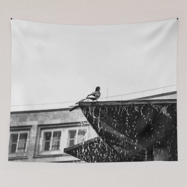 Item preview, Alexanderplatz Fountain with Bird – Berlin in Black and White designed and sold by MetaModel Editions.