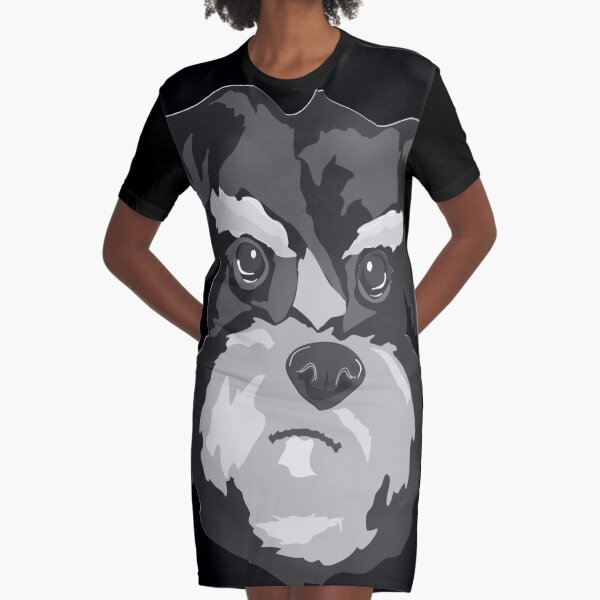 Grumpy Dog Graphic T-Shirt Dress