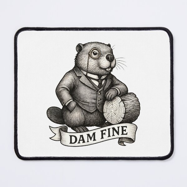 Item preview, Dam Fine Double Entendre Beaver Gentlemen Mascot designed and sold by Shoot-The-Moon.