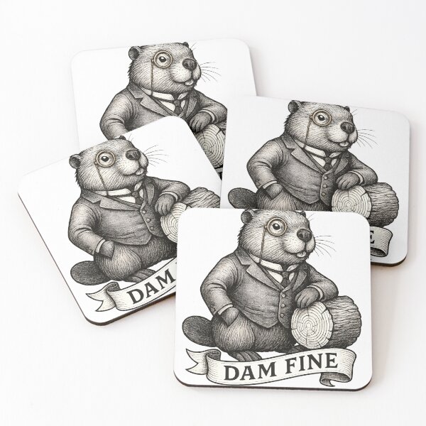 Item preview, Dam Fine Double Entendre Beaver Gentlemen Mascot designed and sold by Shoot-The-Moon.