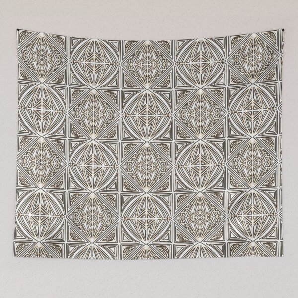 Item preview, Gold geometry tile designed and sold by lime-pine design.