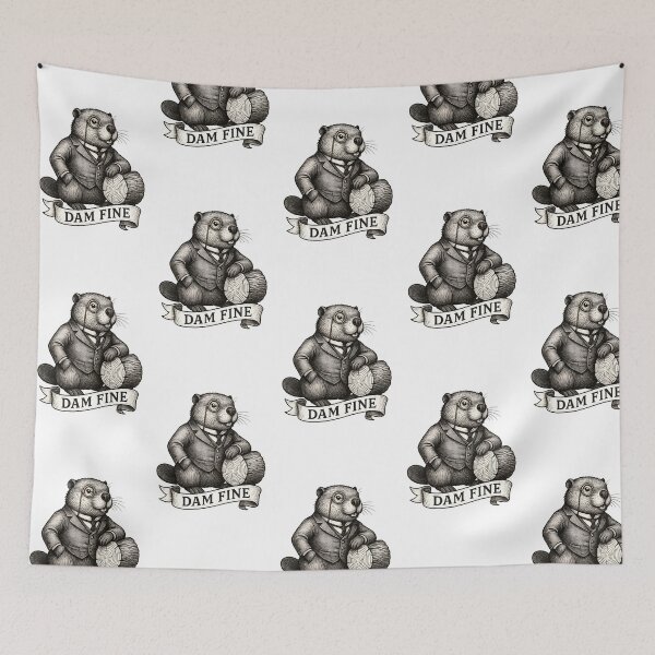 Item preview, Dam Fine Double Entendre Beaver Gentlemen Mascot designed and sold by Shoot-The-Moon.