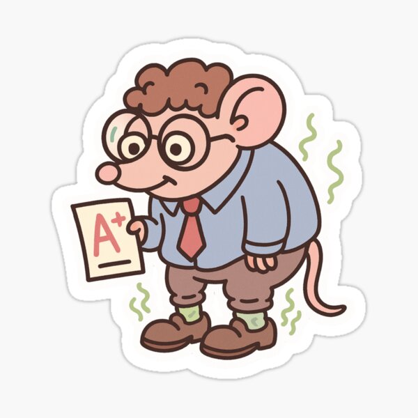 Item preview, TOXIC HONOR STUDENT: Curly Mouse Sniffs Straight A’s Premium Cool Trendy Best Gift  designed and sold by Imaginarium of Chaos falcon88 .