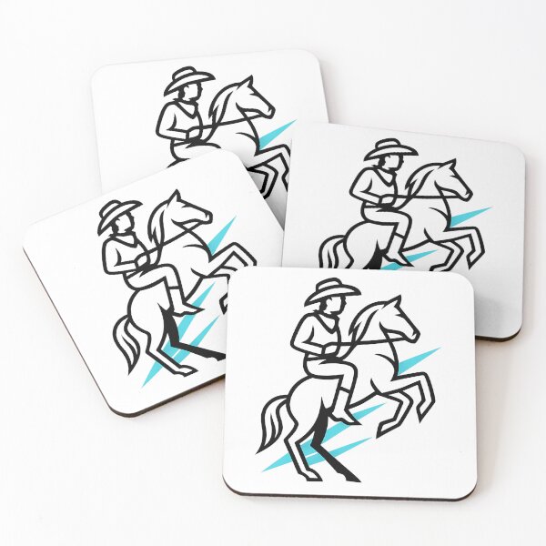 Item preview, Neon Western Rider Vector designed and sold by gooseprinttees.