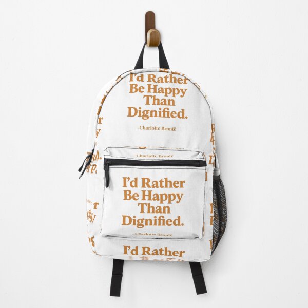 Item preview, I’d Rather Be Happy Than Dignified – Burnt Orange Brontë Quote designed and sold by The Sandy Design Store.
