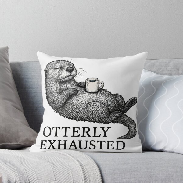 Item preview, Otterly Exhausted: Coffee Break Companion designed and sold by Shoot-The-Moon.