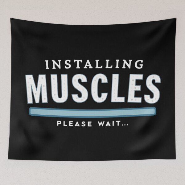 Item preview, Installing Muscles Loading Bar – Funny Gym Progress Design designed and sold by GRITMOOD.