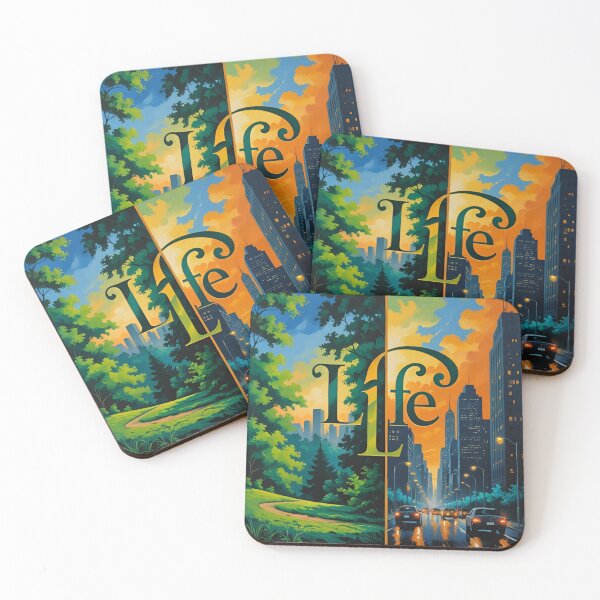 Item preview, Sunrise or sunset, nature's embrace or urban ambition – 'Life' unfolds in countless ways. Find your balance. designed and sold by Minato_Monarch.