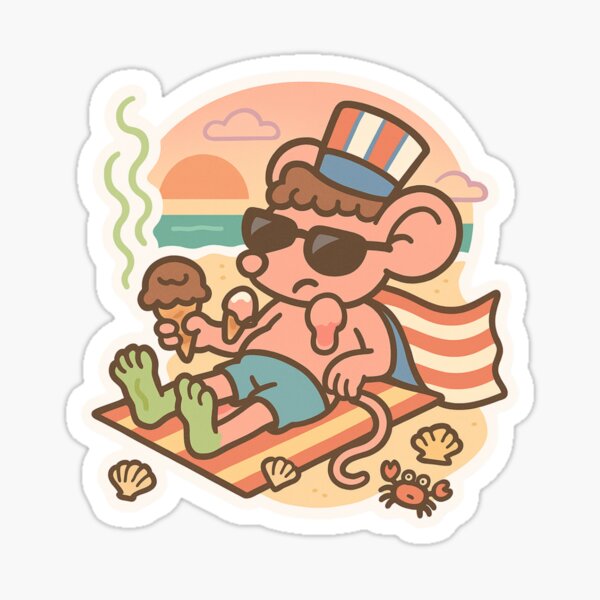 Item preview, TIDE OF STINK: Beach Bum Curly Mouse Returns Premium Cool Trendy Best Gift  designed and sold by Imaginarium of Chaos falcon88 .