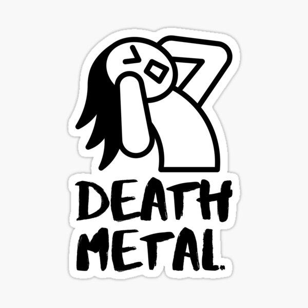 Item preview, Death Metal Moshing Headbanger Minimal designed and sold by FranksDesignHub.