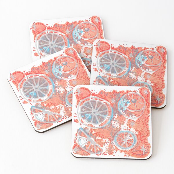 Item preview, Shiny oranges print with silver stars  designed and sold by PaintingPositives.