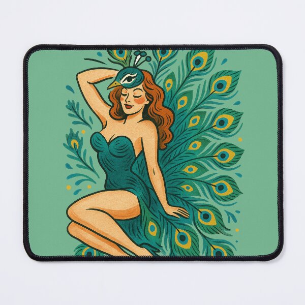 Item preview, Pinup Peacock designed and sold by FrictionMaxxing.