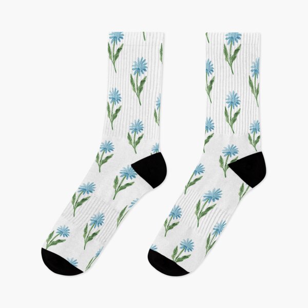 Item preview, Tiny and cute blue flowers and green leaves pattern on white background. Botanical illustration. designed and sold by helga-wigandt.