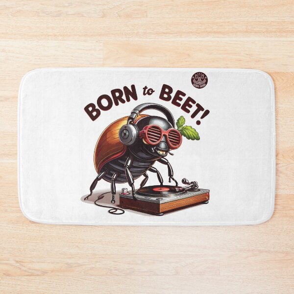 Item preview, DJ Beetle Funny Music Pun – Born to Beet Turntable Design designed and sold by Coowo22.