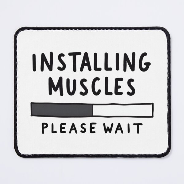 Item preview, Installing Muscles – Hand-Drawn Funny Progress Bar Fitness Design designed and sold by GRITMOOD.