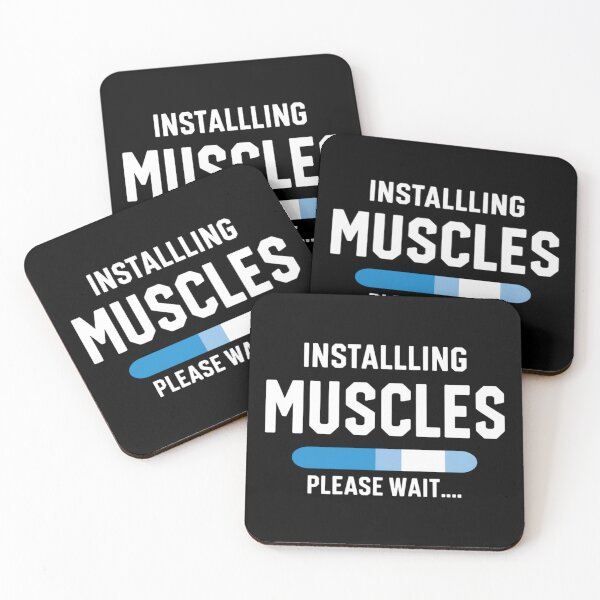 Item preview, Installing Muscles – Minimalist Gym Progress Bar Design designed and sold by GRITMOOD.