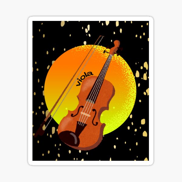 Item preview, The Viola On Black Gold & Moon Glow designed and sold by BrightrDayMusicArt.