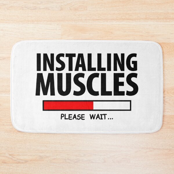 Item preview, Installing Muscles Please Wait – Red Bar Funny Gym Design designed and sold by GRITMOOD.