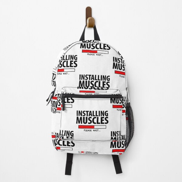 Item preview, Installing Muscles Please Wait – Red Bar Funny Gym Design designed and sold by GRITMOOD.