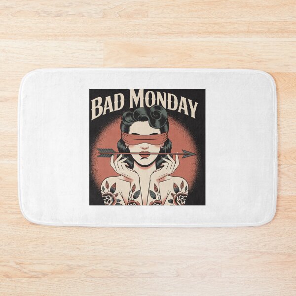 Item preview, Bad Monday – Retro Tattoo Style Art designed and sold by Mohd wasim.