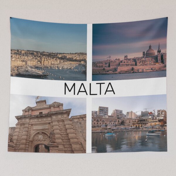 Item preview, Beautiful Malta Photography with Custom 'Malta' Text – Stunning Island Views designed and sold by photo-travel.