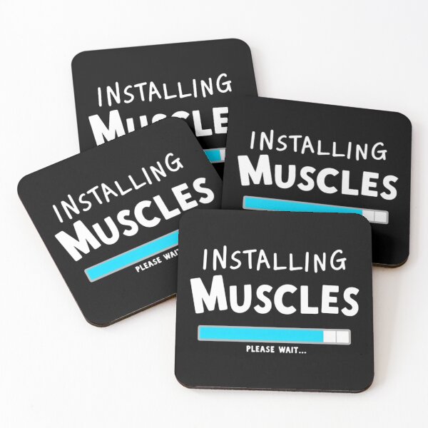 Item preview, Installing Muscles – Tech-Inspired Progress Bar Workout Design designed and sold by GRITMOOD.