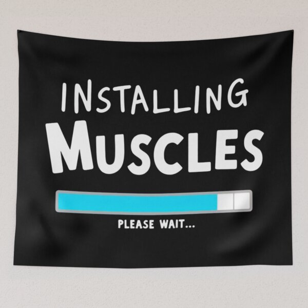 Item preview, Installing Muscles – Tech-Inspired Progress Bar Workout Design designed and sold by GRITMOOD.
