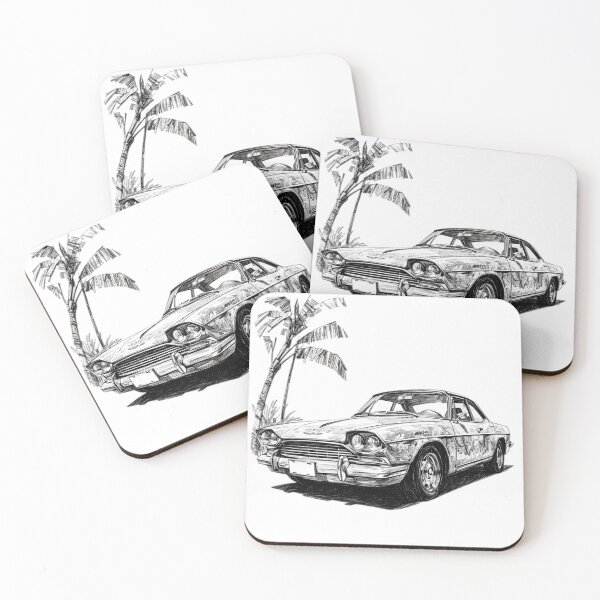 Item preview, Classic cars drawn with pencil designed and sold by SanchillShop.