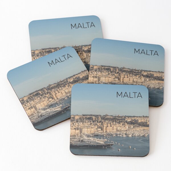 Item preview, Stunning View of Malta's Three Cities and the Sea – Scenic Waterfront Photography designed and sold by MetaModel Editions.
