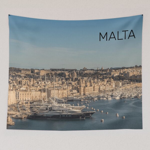 Item preview, Stunning View of Malta's Three Cities and the Sea – Scenic Waterfront Photography designed and sold by photo-travel.