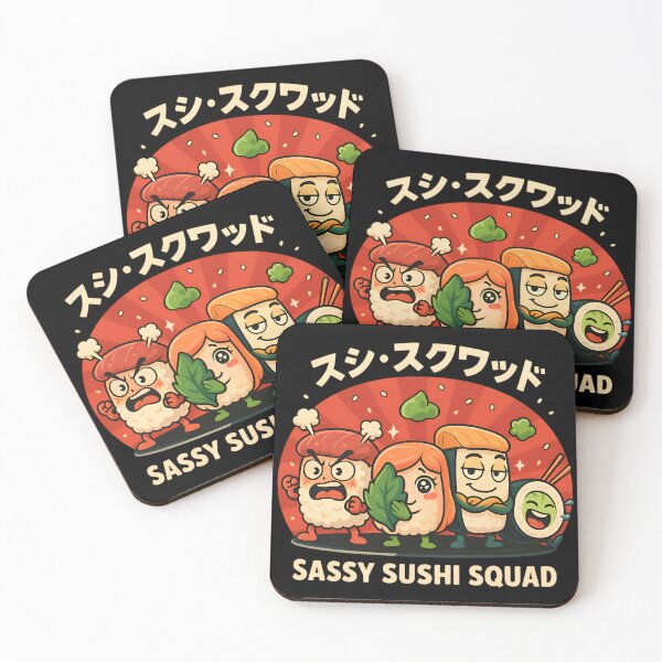 Item preview, Sushi Squad Anime Kawaii Food Lover Design designed and sold by DineshArtShop.