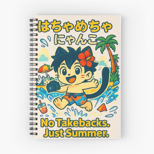Item preview, No Takebacks. Just Summer – Splash Crash Cat Edition designed and sold by NyxVerse-Studio.