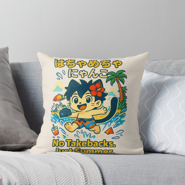 Item preview, No Takebacks. Just Summer – Splash Crash Cat Edition designed and sold by NyxVerse-Studio.