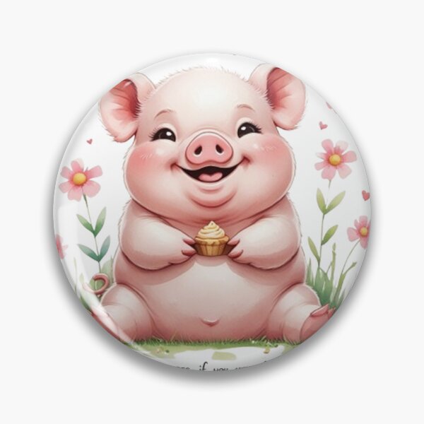 Item preview, Chubby Pig Offering Treat with Quote designed and sold by ZenAnimal.