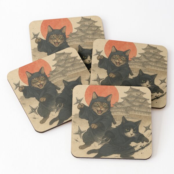 Item preview, Ninja Cats Attack! — Samurai Fortress Showdown designed and sold by Zen Cat Studio.