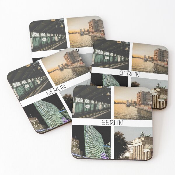 Item preview, Stunning Berlin Photography – Four Iconic Views with 'Berlin' Text designed and sold by photo-travel.