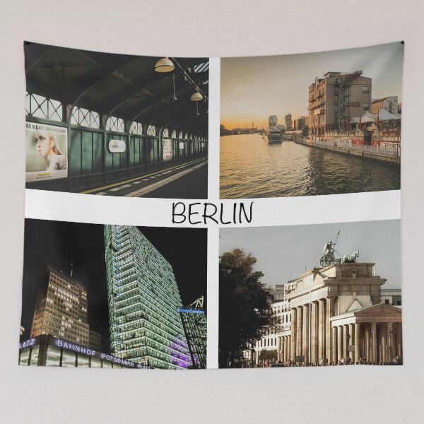 Item preview, Stunning Berlin Photography – Four Iconic Views with 'Berlin' Text designed and sold by photo-travel.