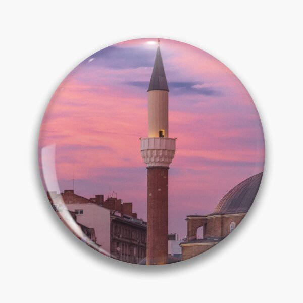 Item preview, Sunset View of Banya Bashi Mosque, Sofia – Stunning Photography of Sofia's Iconic Landmark designed and sold by photo-travel.