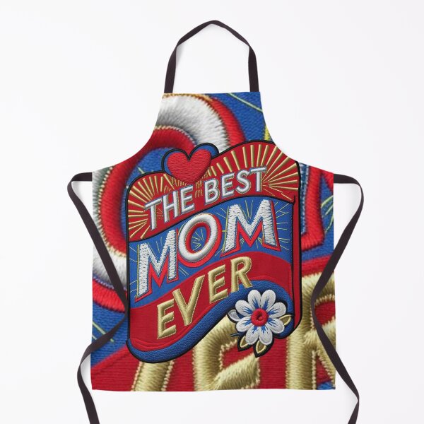 Item preview, Embroidered Best Mom Ever Patch Fun and Bold Mother's Day Design designed and sold by ArtDesignTp.