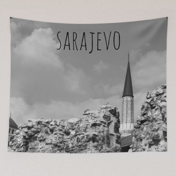 Item preview, Minaret of Sarajevo Behind the Wall  – Iconic Architecture Photography designed and sold by photo-travel.