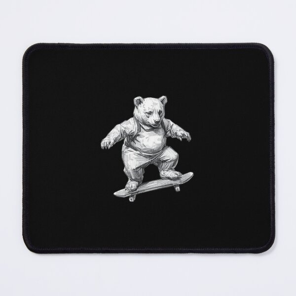 Item preview, Bear drawn with pencil and playing skateboar designed and sold by SanchillShop.