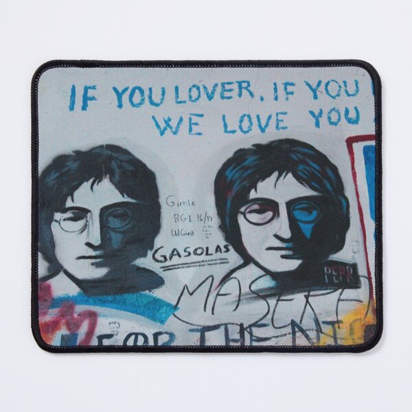 Item preview, John Lennon Mural in Prague – Iconic Street Art Photography designed and sold by photo-travel.