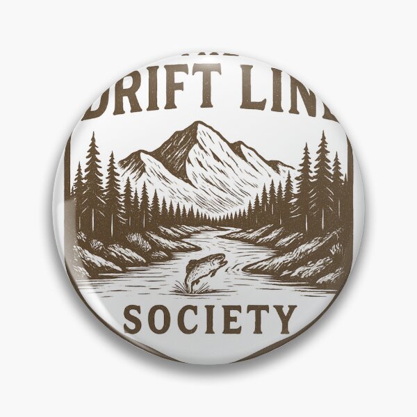 Artikelvorschau, The Drift Line Society Vintage Fliegenfischen Logo Shirt entworfen und verkauft von SubtleHobbies.