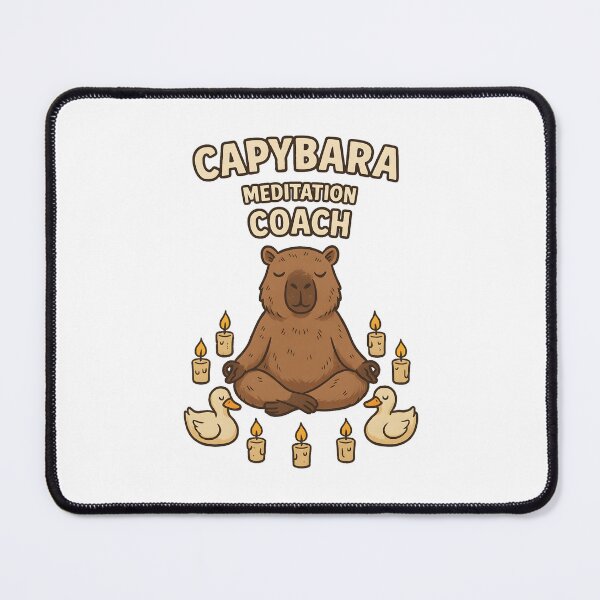 Item preview, Capybara Meditation Coach in Duck-Filled Serenity designed and sold by inkNext.